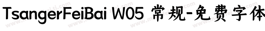 TsangerFeiBai W05 常规字体转换